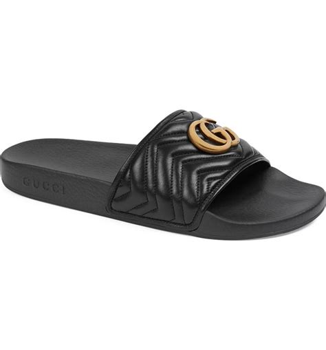 gucci quilted slide sandal|gucci slide sandals for men.